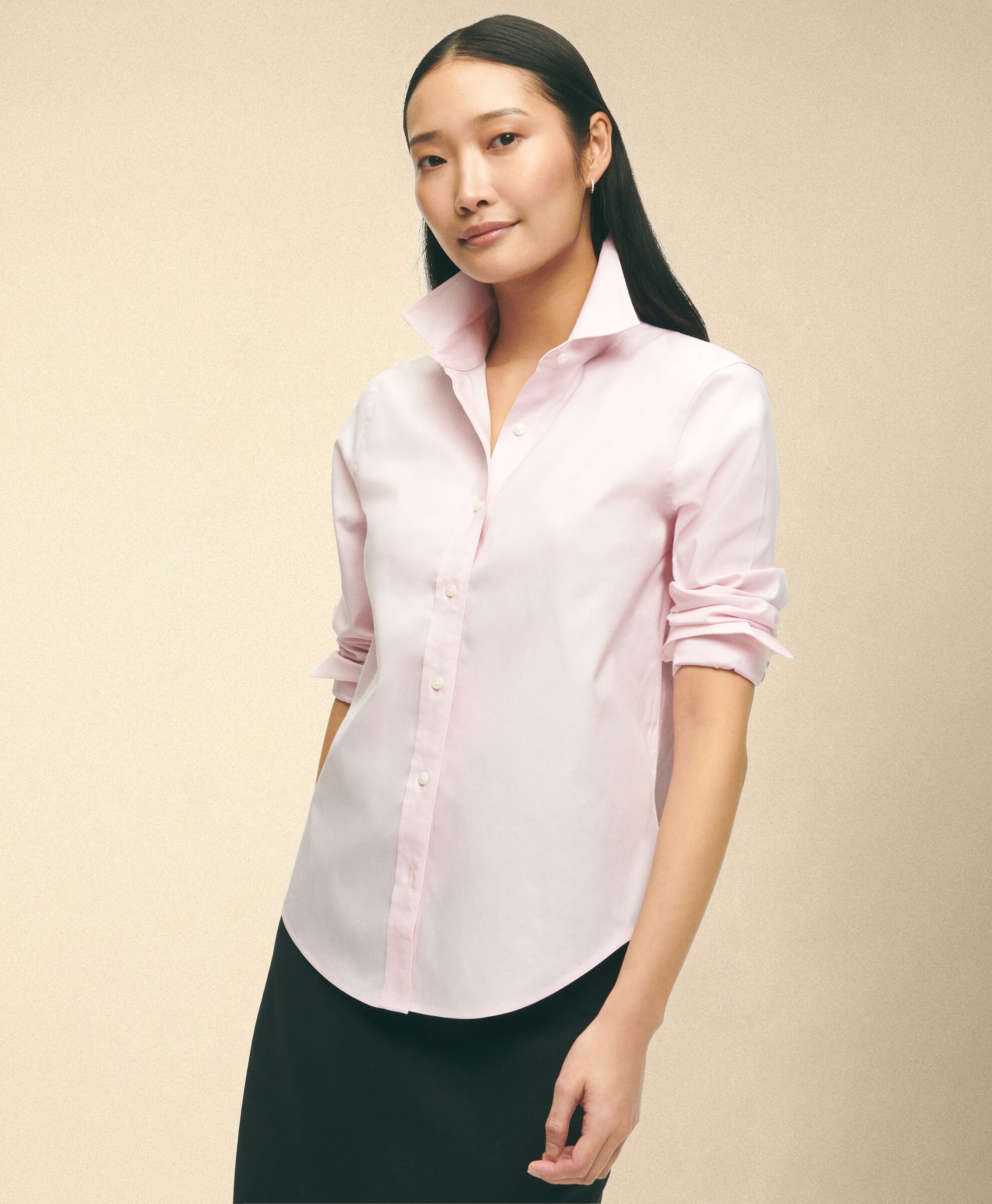 Classic Fit Non-Iron Oxford Shirt with Forward Point Collar