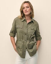 Brooks Brothers Twill Utility Jacket Medium Green