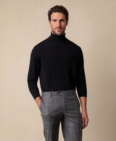 Brooks Brothers Rollkragenpullover aus Merinowolle Schwarz
