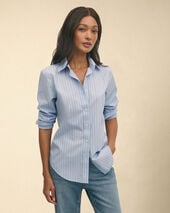 Brooks Brothers Classic Fit Striped Supima Cotton Shirt Blue and Burgundy