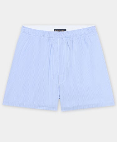 Brooks Brothers Micro Vichy Cotton Boxer Ice Blue