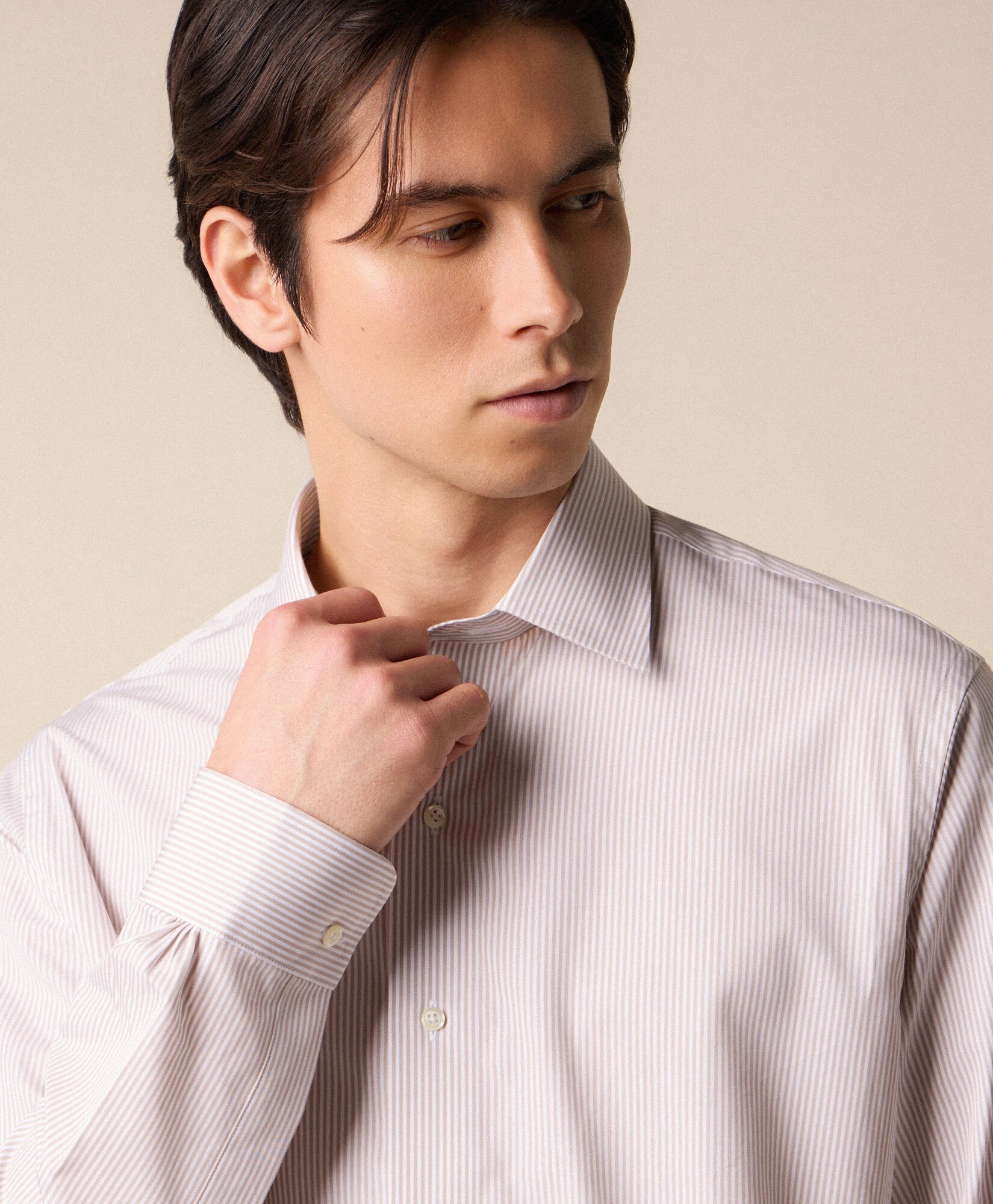 Regular Fit Cotton Shirt with Ainsley Collar