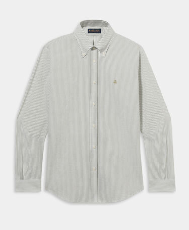 Brooks Brothers Chemise Regular Fit en seersucker avec col Button Down Sauge