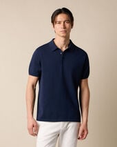 Brooks Brothers Mercerized Cotton Knit Polo Navy