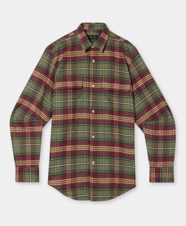 Brooks Brothers Plaid Overshirt Olive
