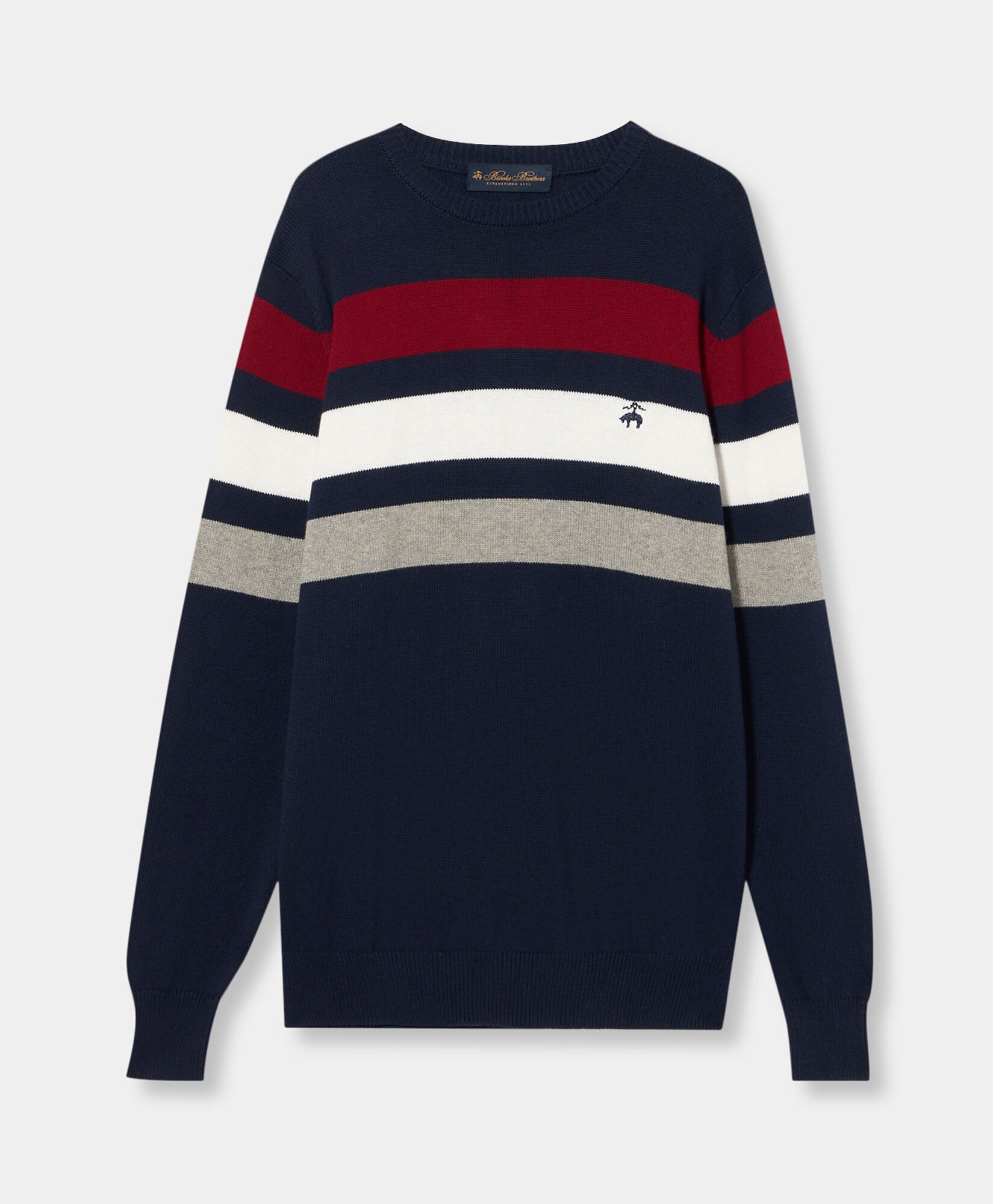 Striped Cotton-Cashmere Sweater