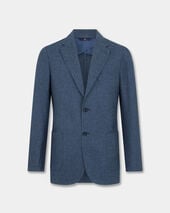 Brooks Brothers Melange Wool Blend Blazer Blue
