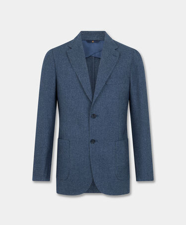 Brooks Brothers Melange Wool Blend Blazer Blue