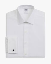Brooks Brothers Regular Fit Non-Iron Stretch Cotton Shirt with Ainsley Collar White