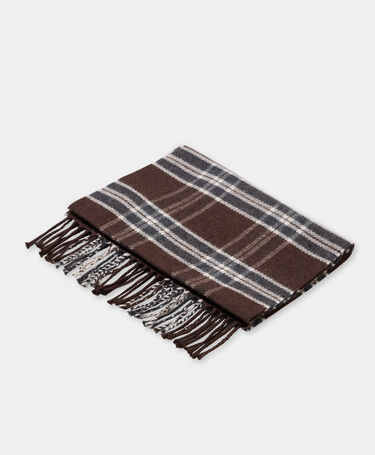 Brooks Brothers Plaid Wool Scarf Brown