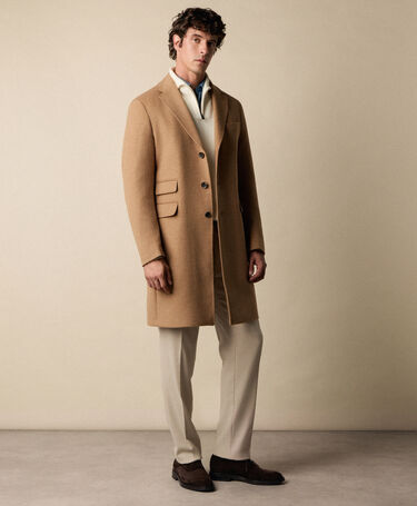Brooks Brothers Wool Dress Coat Camel