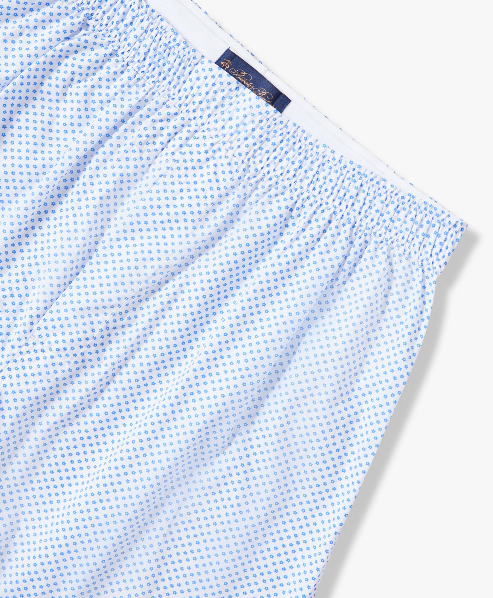 White Floral Print Cotton Boxers