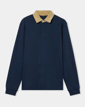 Brooks Brothers Polo with Corduroy Collar Navy