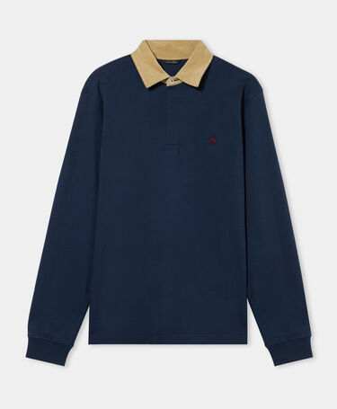 Brooks Brothers Polo with Corduroy Collar Navy
