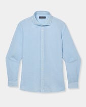 Brooks Brothers Regular Fit Linen Shirt with Spread Collar Sky