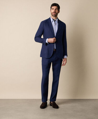  Traje de Lino Azul