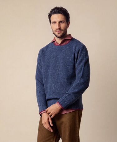Brooks Brothers Donegal-Pullover aus Alpaka-Mischung Marineblau