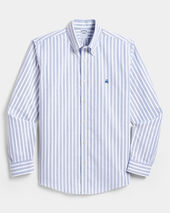 Brooks Brothers Camicia Regular Fit Non-Iron con Collo Button Down Blu Acceso