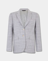 Brooks Brothers Glen Plaid Cotton Blazer Natural