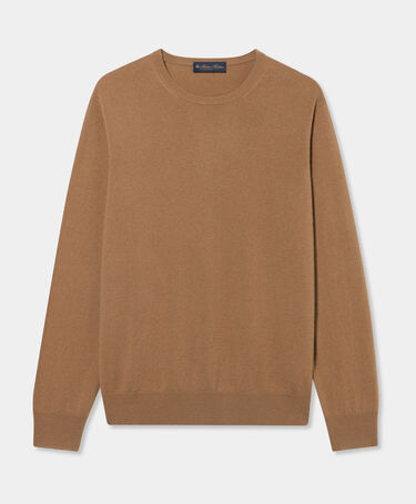 Brooks Brothers Rundhalspullover aus Kaschmir Camel