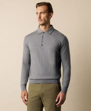 Brooks Brothers Cotton-Cashmere Polo Grey