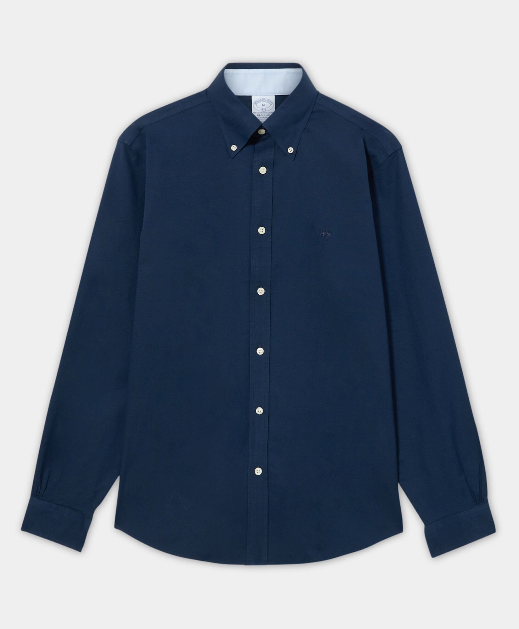 Camicia Regular Fit in Oxford Non-Iron con Collo Button Down