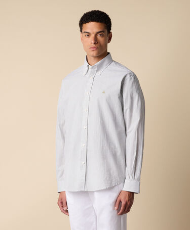 Brooks Brothers Chemise Regular Fit en seersucker avec col Button Down Sauge