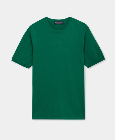 Brooks Brothers T-shirt en Coton Mercerisé Vert Émeraude