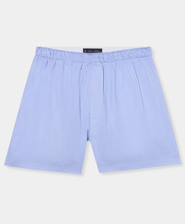 Brooks Brothers Micro Effect Cotton Boxer Shorts Sky