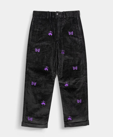 Brooks Brothers Brooks Brothers x Needles - Bestickte Hose aus Cordsamt Schwarz
