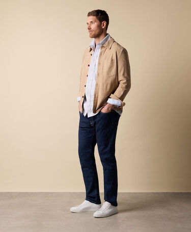 Brooks Brothers Veste Chemise en Cuir Suédé Naturel