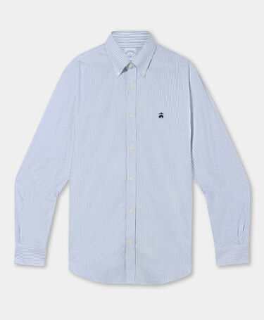 Brooks Brothers Regular Fit Shirt with Button Down Collar Navy