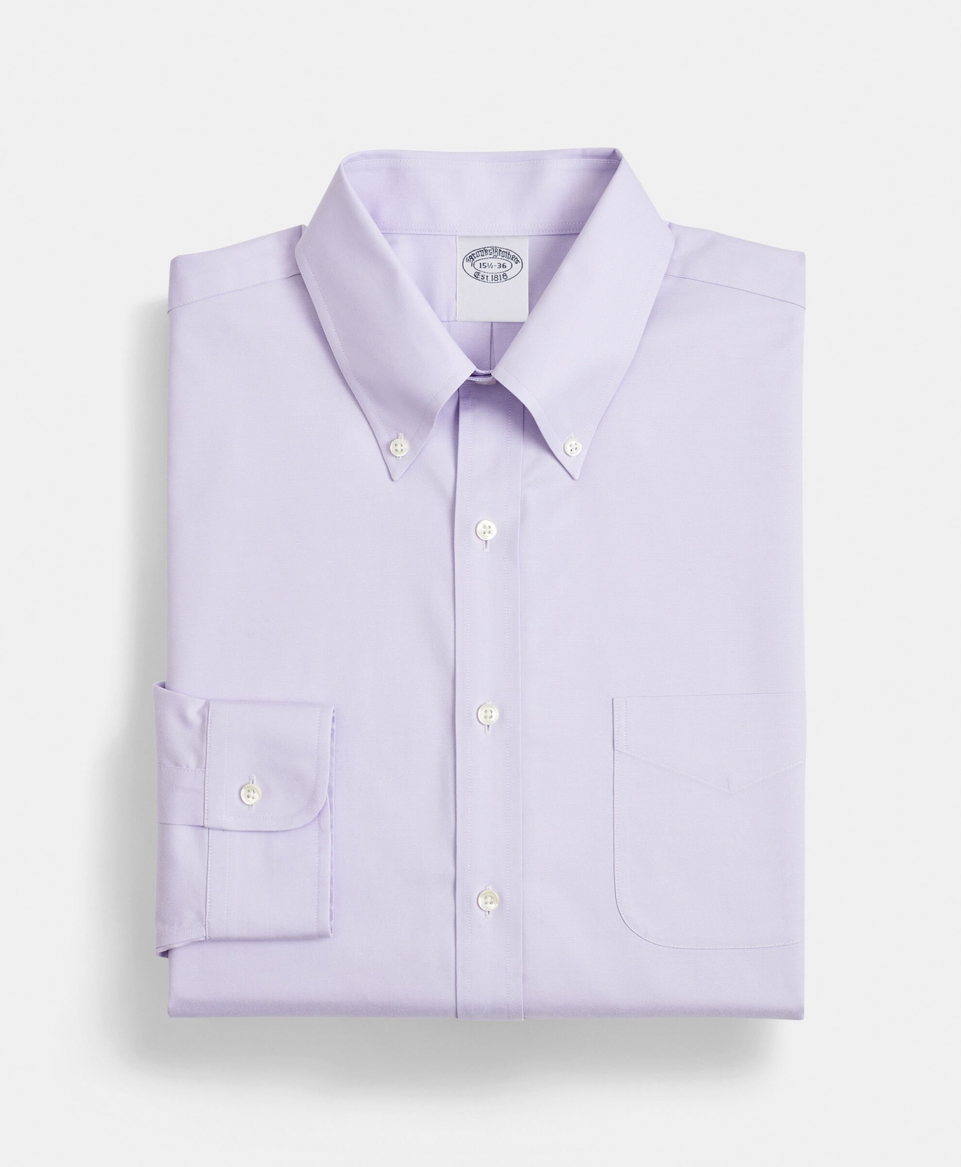 Regular Fit Non-Iron Supima Oxford Pinpoint Shirt with Button Down Collar