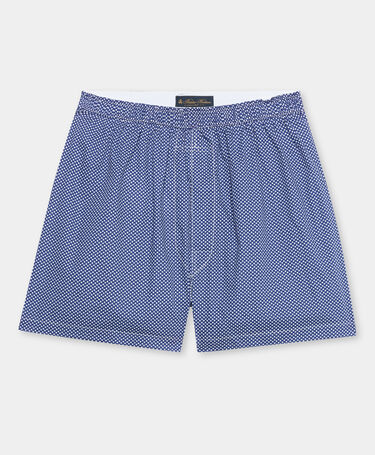 Brooks Brothers Polka Dot Cotton Boxer Blue