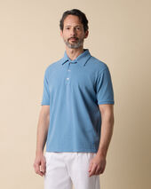 Brooks Brothers Polo en Coton Piqué Bleu Gris