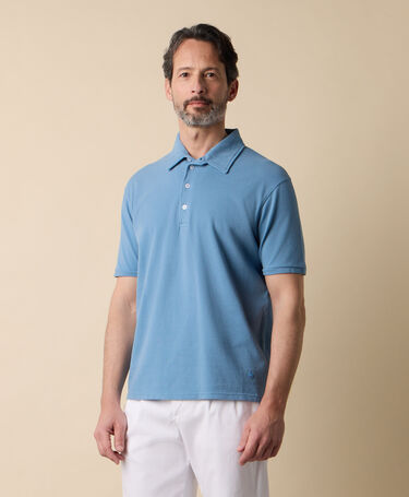 Brooks Brothers Polo en Coton Piqué Bleu Gris