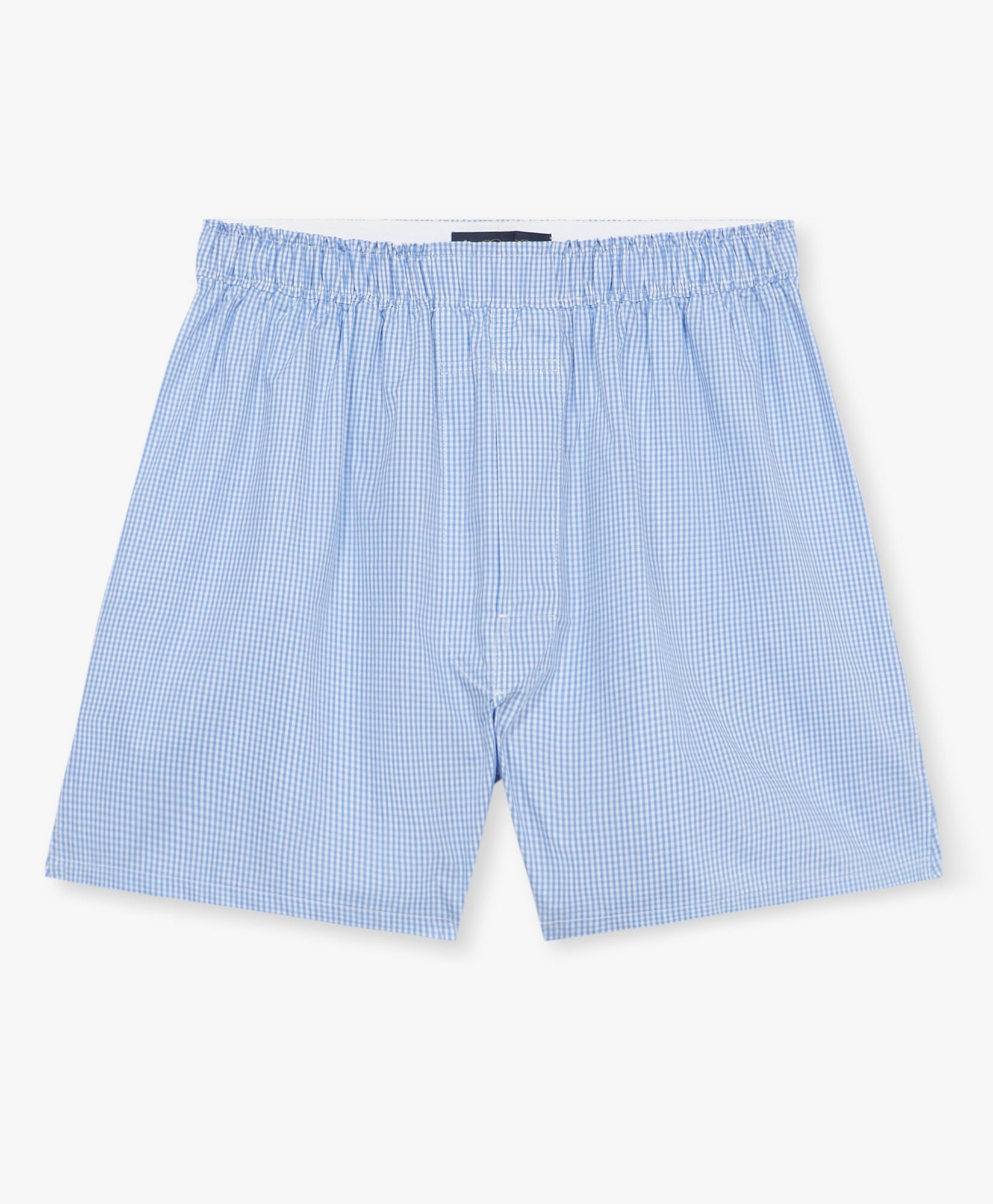 Light Blue Checked Cotton Boxers