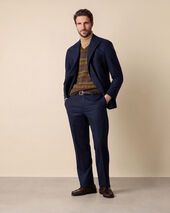 Brooks Brothers Traje Cruzado Raya Diplomática Azul Marino