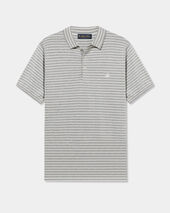 Brooks Brothers Polo en Maille de Coton à Rayures Gris Brooks Brothers Polo en Maille de Coton à Rayures Gris