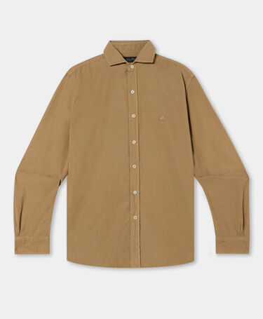 Brooks Brothers Slim Fit Shirt with Spread Collar Caramel