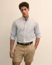 Brooks Brothers Regular Fit Non-Iron Cotton Shirt with Button Down Collar Light Blue