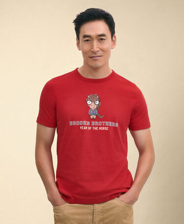 Brooks Brothers T-shirt Graphique Year of the Horse Rouge