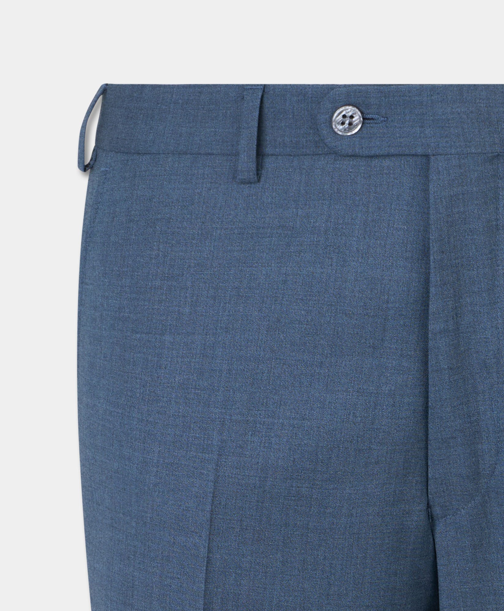 Virgin Wool Plain Trousers