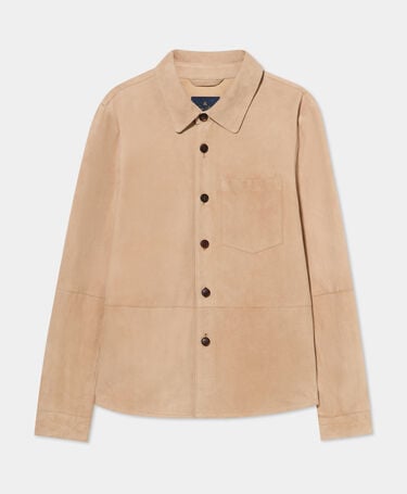 Brooks Brothers Lederhemdjacke aus Wildleder Natur