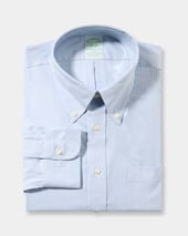 Brooks Brothers Regular Fit Non-Iron Oxford Shirt with Button Down Collar Hydrangea