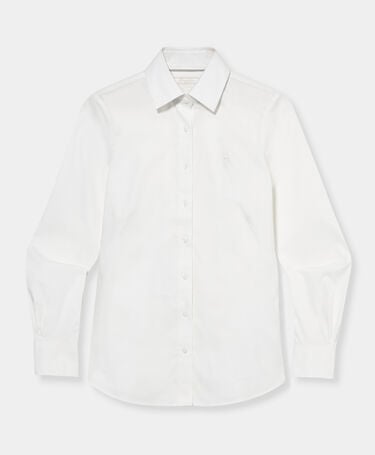 Brooks Brothers Fitted Non-Iron Oxford Pinpoint Supima Shirt with Forward Point Collar White