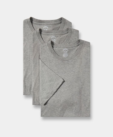 Brooks Brothers T-shirt Girocollo in Cotone - Confezione da 3 Grigio