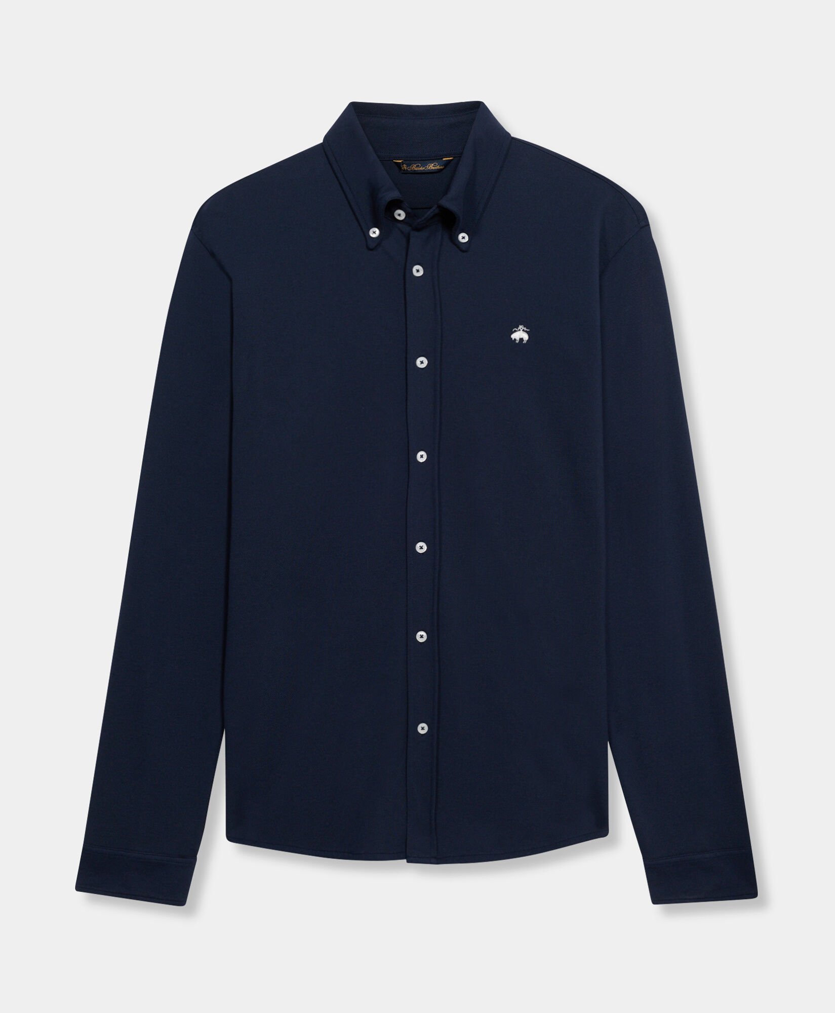 Piqué Polo Shirt with Button Down Collar