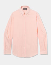 Brooks Brothers Regular Fit Seersucker Shirt with Button Down Collar Orange