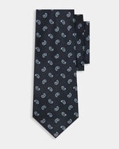 Brooks Brothers Paisley Silk Tie Navy
